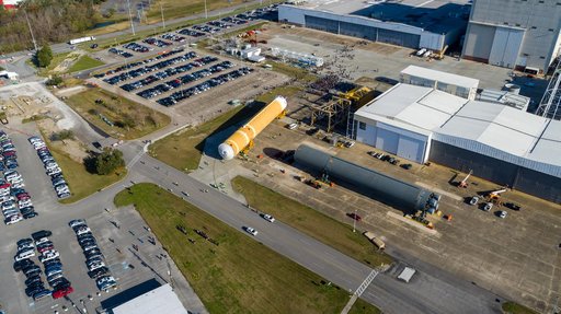 NASA Moves First Artemis SLS Rocket Stage from NASA’s Factory