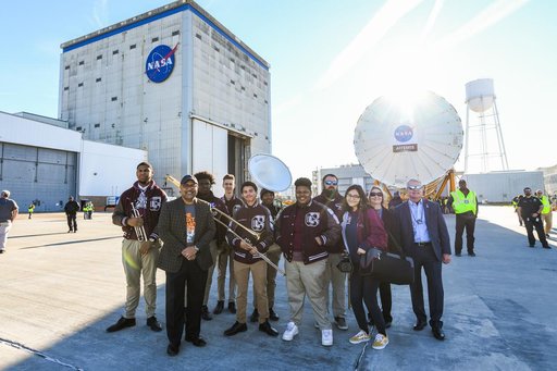 NASA Moves First Artemis SLS Rocket Stage from NASA’s Factory to Barge