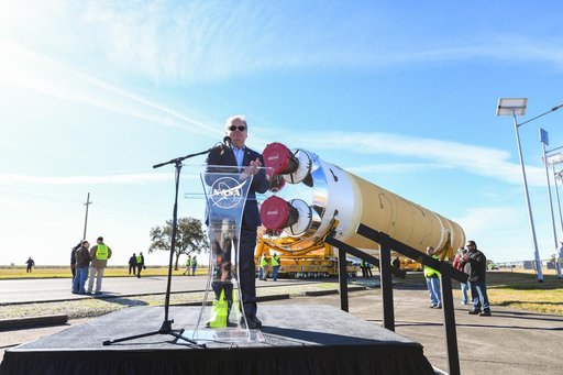 NASA Moves First Artemis SLS Rocket Stage from NASA’s Factory to Barge