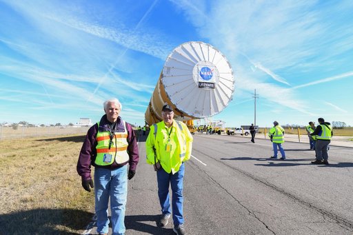 NASA Moves First Artemis SLS Rocket Stage from NASA’s Factory to Barge