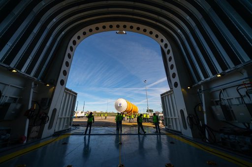 NASA Moves First Artemis SLS Rocket Stage from NASA’s Factory