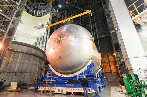 NASA Prepares Artemis II Liquid Oxygen Tank for Next Phase of Assembly