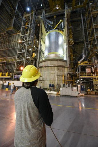 NASA Prepares Artemis II Liquid Oxygen Tank for Next Phase of Assembly