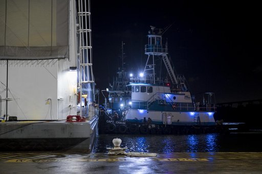 NASA’s Pegasus Barge Stops at MAF with Artemis I Rocket Hardware