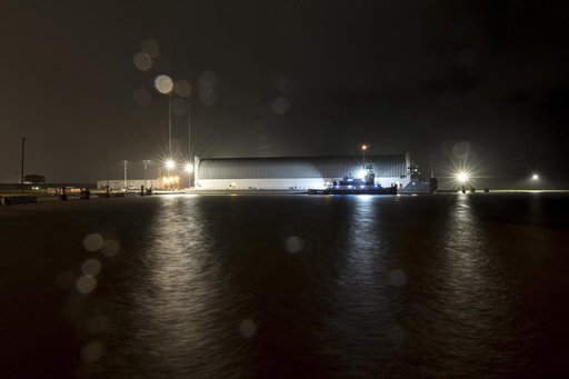 NASA’s Pegasus Barge Stops at MAF with Artemis I Rocket Hardware