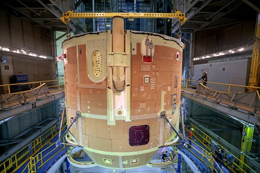 Artemis II Engine Section and Boat-tail Joined