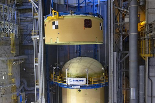 NASA Stacks Elements for Upper Portion of Artemis II Core Stage
