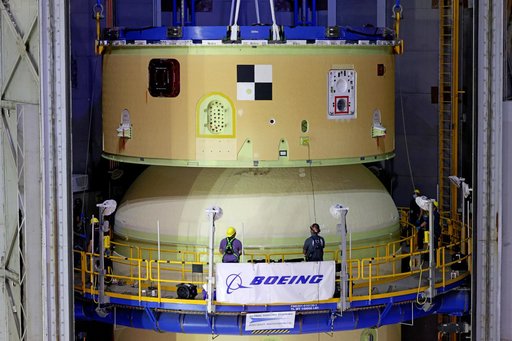 NASA Stacks Elements for Upper Portion of Artemis II Core Stage