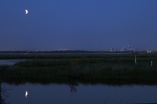 Super Flower Blood Moon over New Orleans