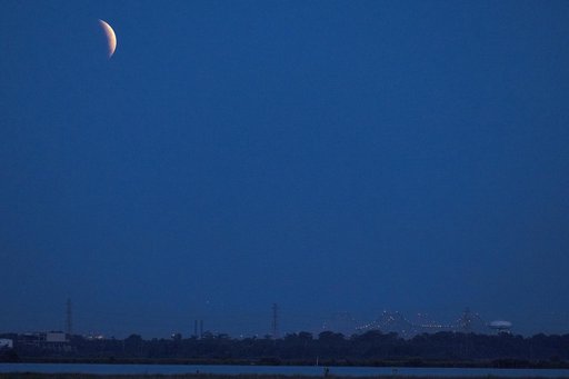 Super Flower Blood Moon over New Orleans
