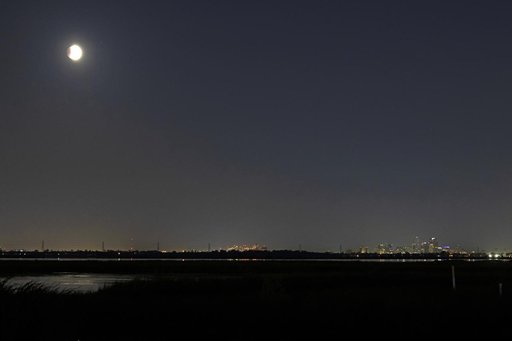 Super Flower Blood Moon over New Orleans