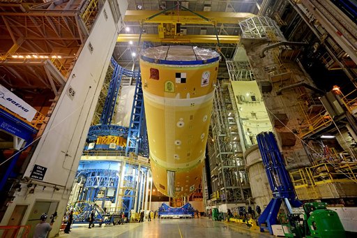 NASA Completes & Moves Upper Part of Artemis II Core Stage