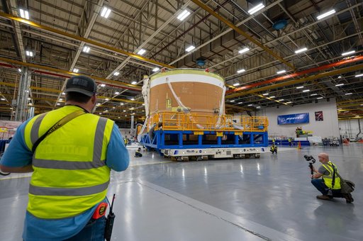 Artemis II Engine Section Moves to Final Assembly