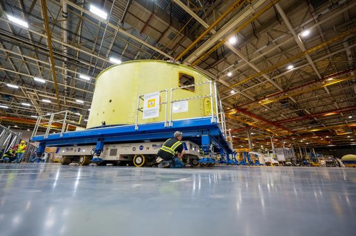 Forward Skirt for Artemis III SLS Core Stage Moves for Next Phase of Production