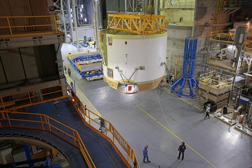 NASA Flips Artemis II Engine Section, Prepares for Final Join