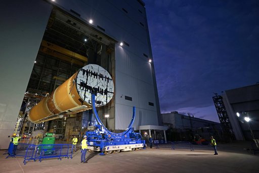 NASA’s SLS (Space Launch System) Core Stage Prepares for Move to Pegasus Barge