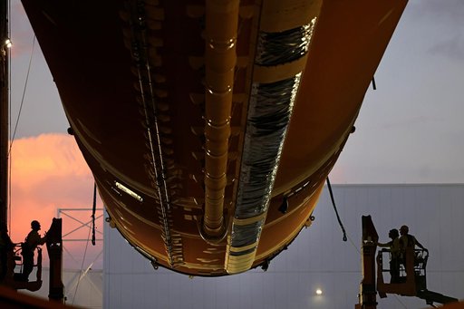 NASA’s SLS (Space Launch System) Core Stage Prepares for Move to Pegasus Barge