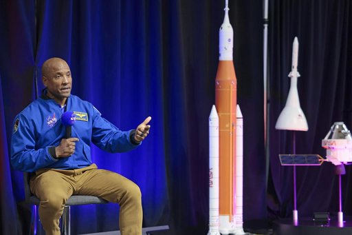 NASA Astronaut Victor Glover Views Artemis II Rocket Stage at NASA Michoud