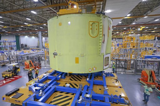 NASA, Boeing Move Artemis IV Rocket Hardware to Barge