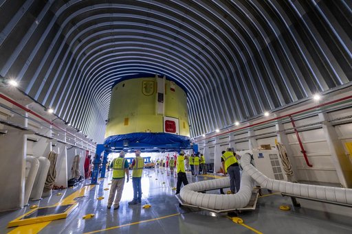 NASA, Boeing Move Artemis IV Rocket Hardware to Barge