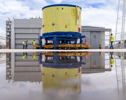 NASA, Boeing Move Artemis IV Rocket Hardware to Barge
