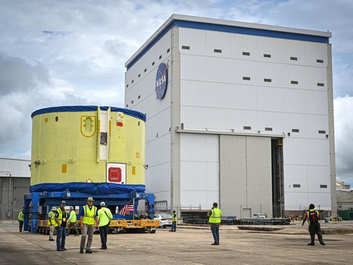 NASA, Boeing Move Artemis IV Rocket Hardware to Barge