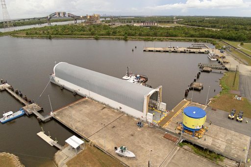 NASA, Boeing Move Artemis IV Rocket Hardware to Barge