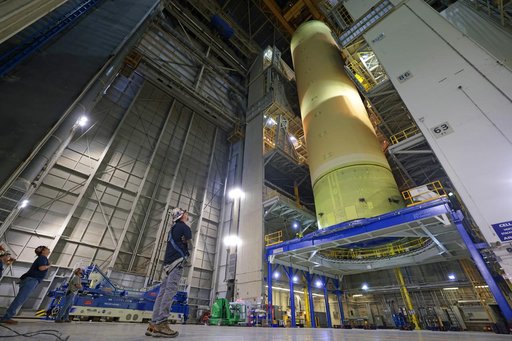 Artemis III Liquid Hydrogen Tank Moves to Final Assembly