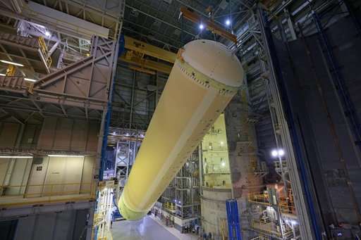 Artemis III Liquid Hydrogen Tank Moves to Final Assembly