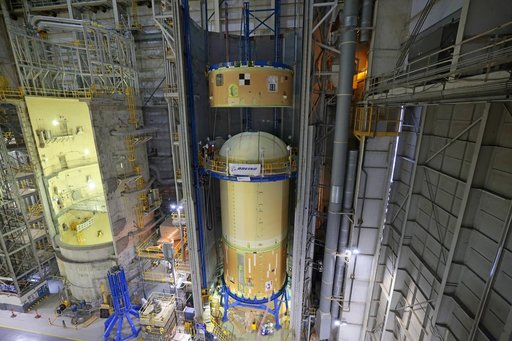 Artemis III Forward Skirt Lifted for Forward Join Mating