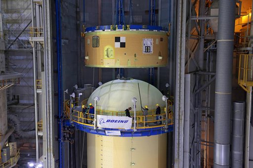 Artemis III Forward Skirt Lifted for Forward Join Mating