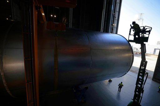 Artemis IV Liquid Hydrogen Tank Prepares for Non-Destructive Evaluation