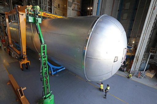 Artemis IV Liquid Hydrogen Tank Prepares for Non-Destructive Evaluation