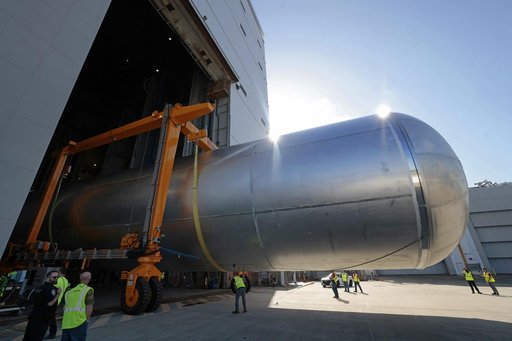 Artemis IV Liquid Hydrogen Tank Prepares for Non-Destructive Evaluation