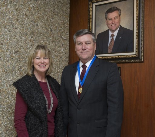 Patrick Scheuermann with Teresa Vanhooser