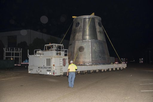 LAUNCH VEHICLE STAGE ADAPTER MOVE TO TEST FACILITY