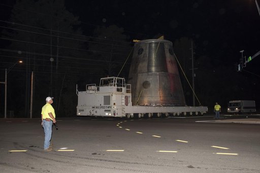 LAUNCH VEHICLE STAGE ADAPTER MOVE TO TEST FACILITY