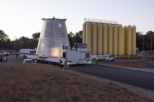 LAUNCH VEHICLE STAGE ADAPTER MOVE TO TEST FACILITY