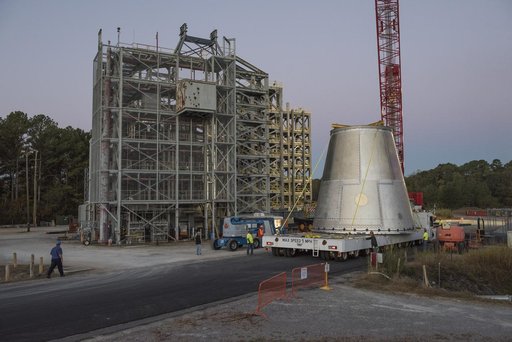 LAUNCH VEHICLE STAGE ADAPTER MOVE TO TEST FACILITY