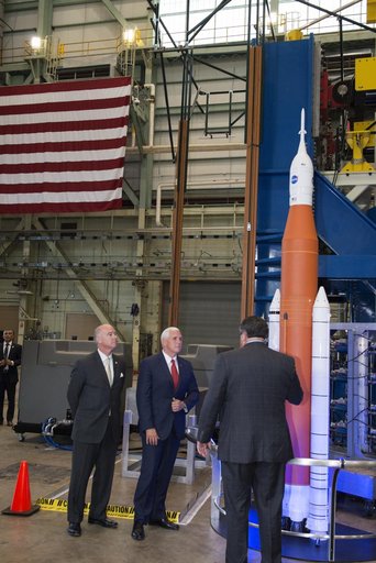 Marshall Center Director Todd May Briefs Vice President Mike Pence