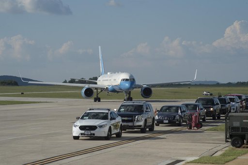 Vice President Mike Pence and Congressman Robert Aderholt arrive