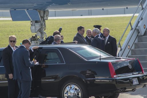 Vice President Mike Pence and Congressman Robert Aderholt arrive