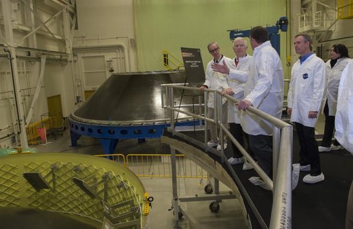 Congressman Mo Brooks views Orion Stage Adapter, (OSA), flight h