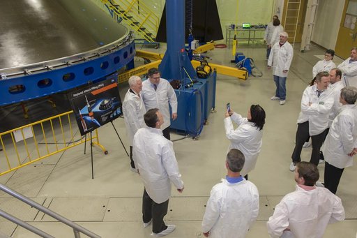 Congressman Mo Brooks views Orion Stage Adapter, (OSA), flight h