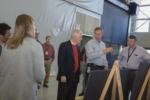 Congressman Mo Brooks views Orion Stage Adapter, (OSA), flight h