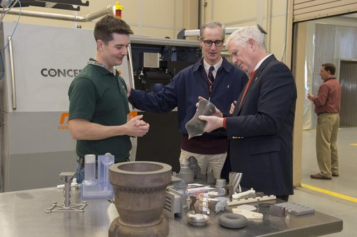 Congressman Mo Brooks views Orion Stage Adapter, (OSA), flight h