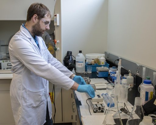 Alexander Blanchard Conducting Experiments in Crystalline Struct