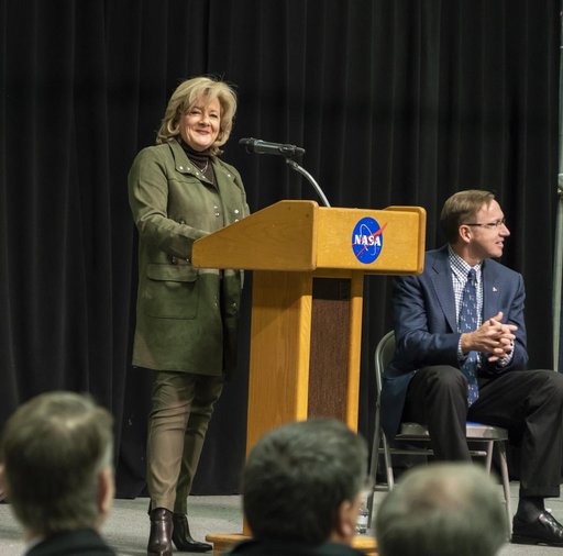 MSFC Director Jody Singer Conducts All Hands Regarding Furlough