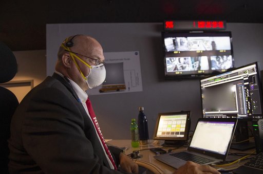 Paul Crawford and Teams at NASA’s Marshall Space Flight Center help monitor launch conditions for the Demo-2 mission from the Huntsville Operations Support Center, HOSC.