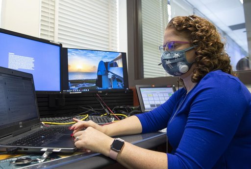 Amanda Stein and eams at NASA’s Marshall Space Flight Center help monitor launch conditions for the Demo-2 mission from the Huntsville Operations Support Center, HOSC.